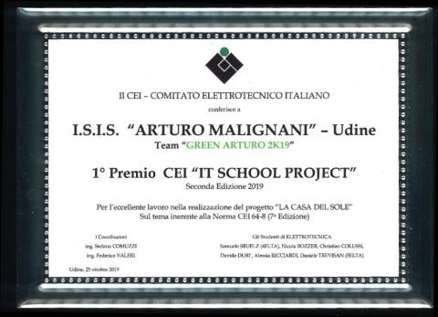 elettrotecnica, malignani, domotica, smarthome, efficienza energetica, cei, it school project 2019