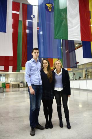 Studenti Onorato e Copil con prof. Ginevra