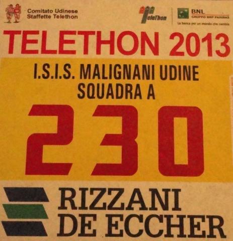 Pettorale Telethon 2013