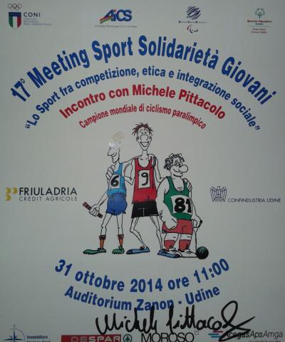 Locandina Incontro Sport Solidarietà e Giovani