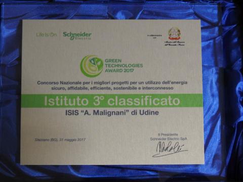 Concorso Nazionale Green Technologies Award 2017